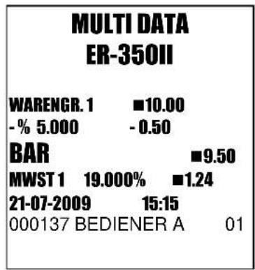 Multi Data ER-350 II - NACHLASS / AUFSCHLAG MIT MANUELLER EINGABE - 2