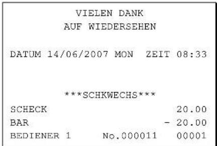 Multi Data ER-280 - Scheck - Wechsel - 2