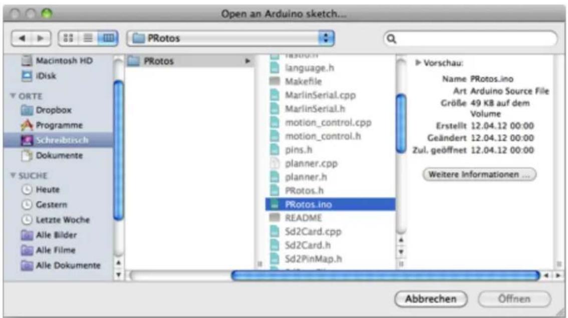 German RepRap PRotos V2.0 - Firmware (OS X) - 5
