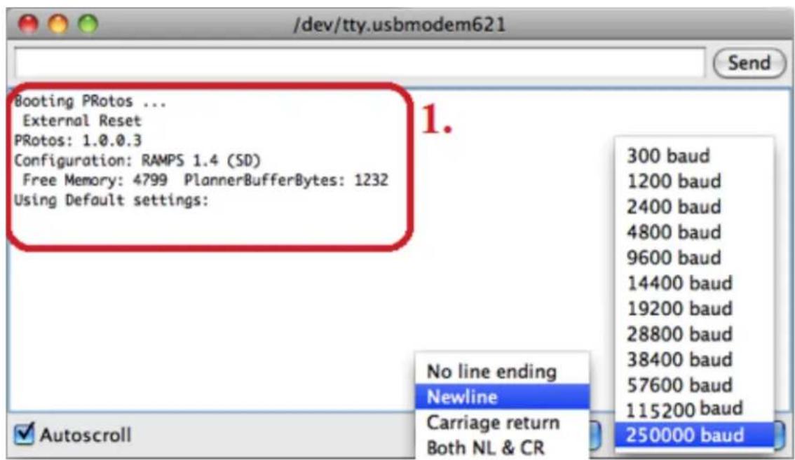 German RepRap PRotos V2.0 - Abbildung 4.6. Upload - 2
