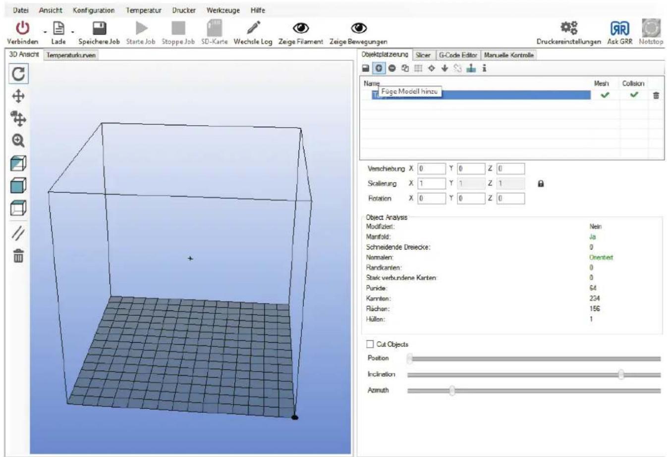 German RepRap NEO - Die 3D-Datei ist noch nicht in G-Code umgewandelt - 1