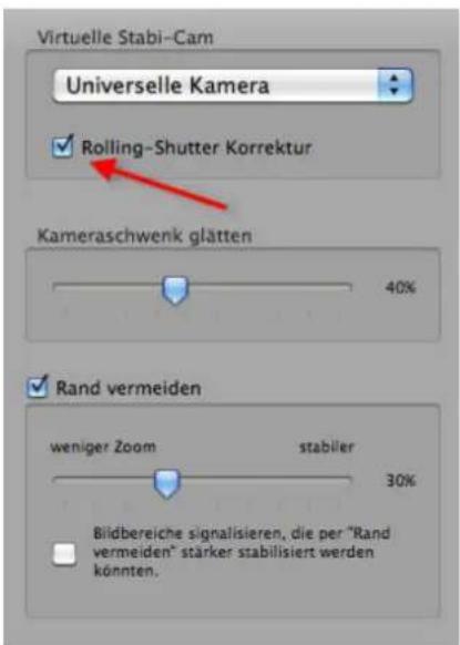 PRODAD Mercalli V2 - Aktivierung der Rolling-Shutter Korrektur - 1
