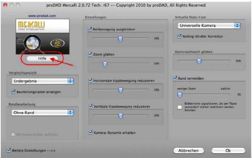 PRODAD Mercalli V2 - Programm hilfe - 1