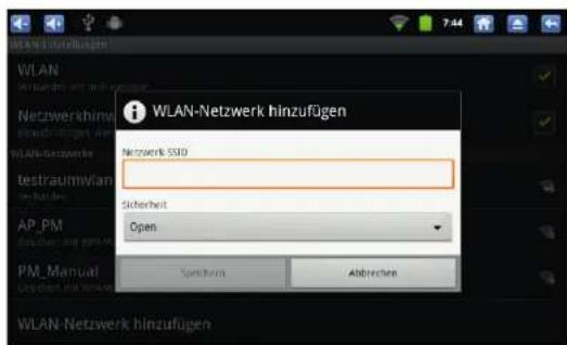 Touchlet PMT-43 Wifi - WLANs hinzufügen - 1