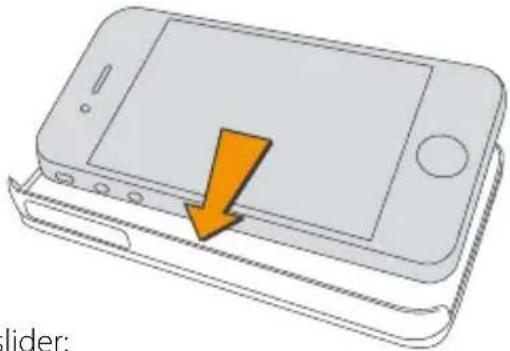 TrekStor I.Gear slider for iPhone - 3) Verbinden des i.Gear slider mit Ihrem iPhone® 4/4S - 1