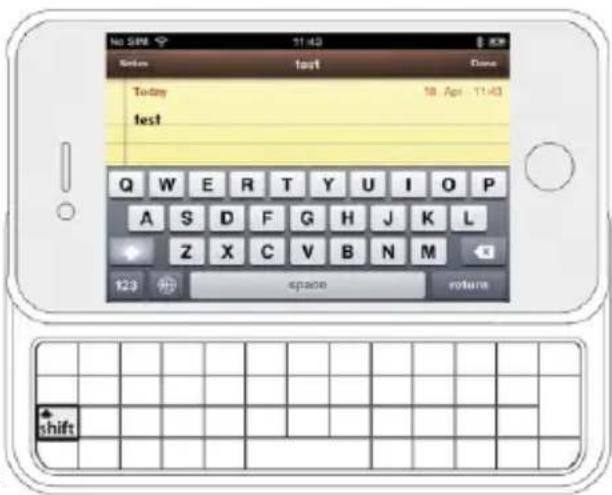 TrekStor I.Gear slider for iPhone - 4) Start to use the keyboard - 2