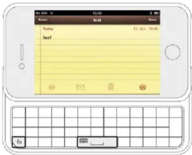 TrekStor I.Gear slider for iPhone - 4) Start to use the keyboard - 1