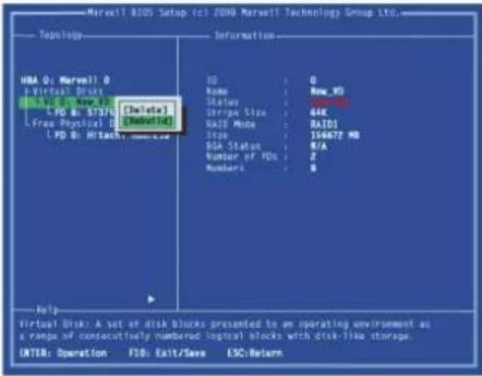 Digitus DS-30104-1 - Scrollen Sie im Topology-Bereich zu Virtual Disks (VD 0: - 1