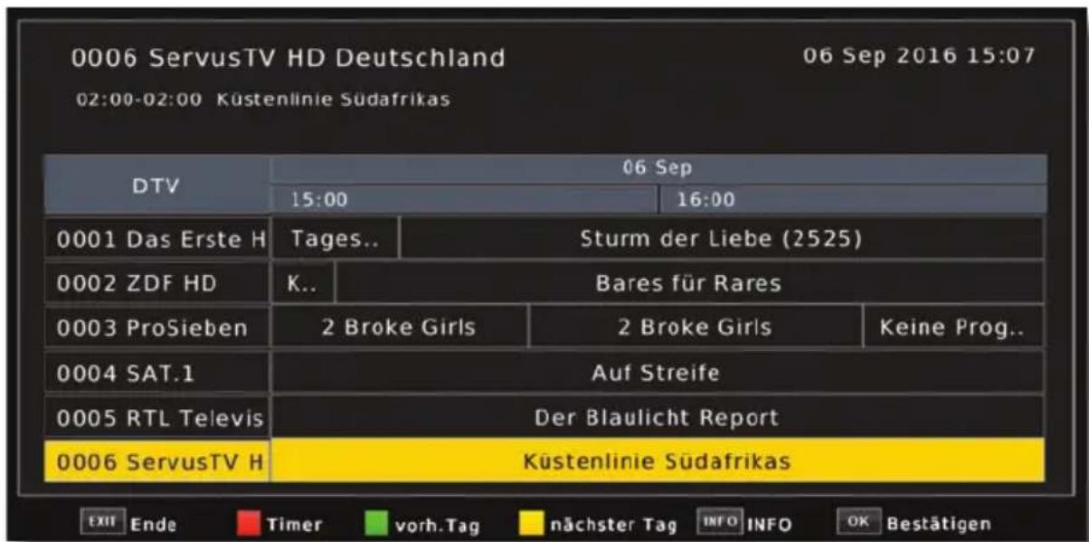 Telestar DigiHD TC 7 - Elektronische Programminfo EPI - 1