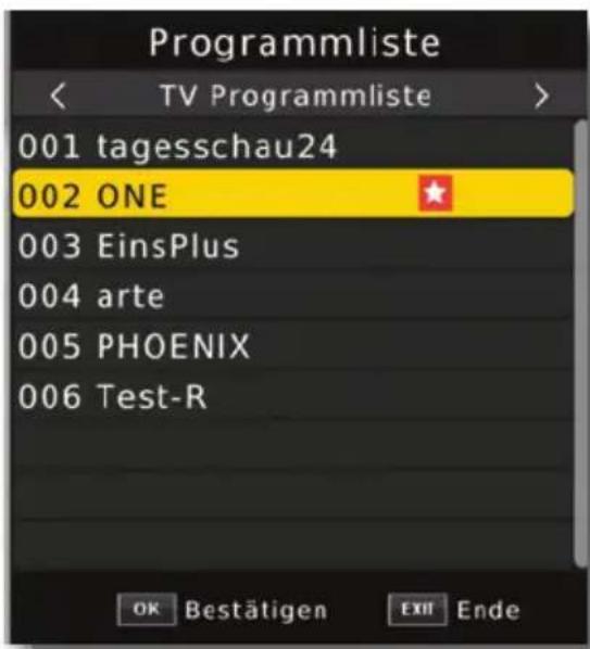 Telestar DigiHD TC 7 - Programmwahl über Programmliste - 1