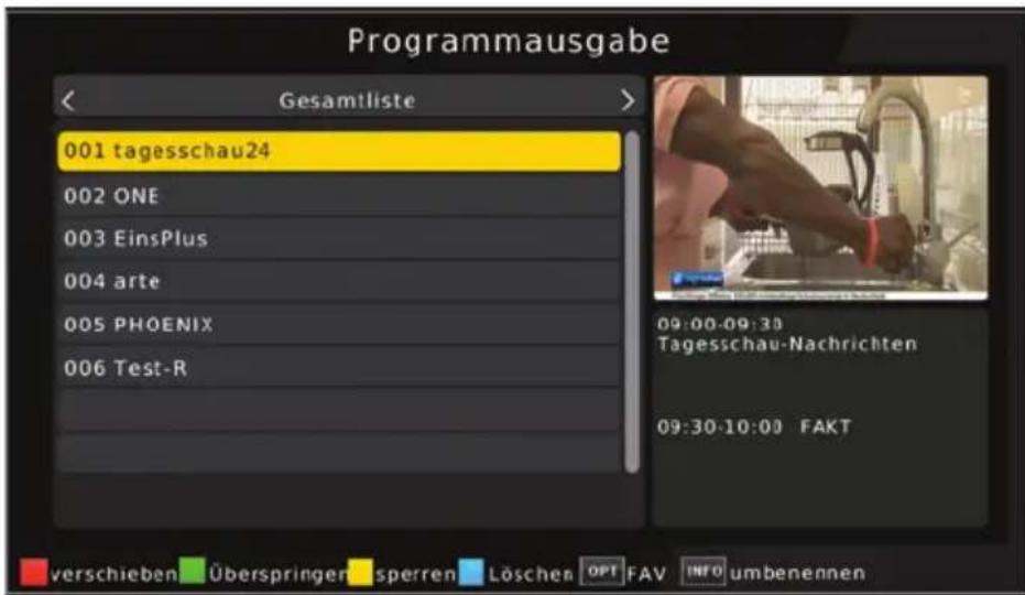 Telestar DigiHD TC 7 - Programmverwaltung - 2