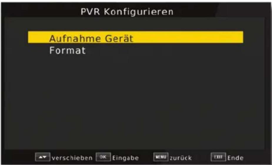Telestar DigiHD TC 7 - PVR Konfigurieren - 1