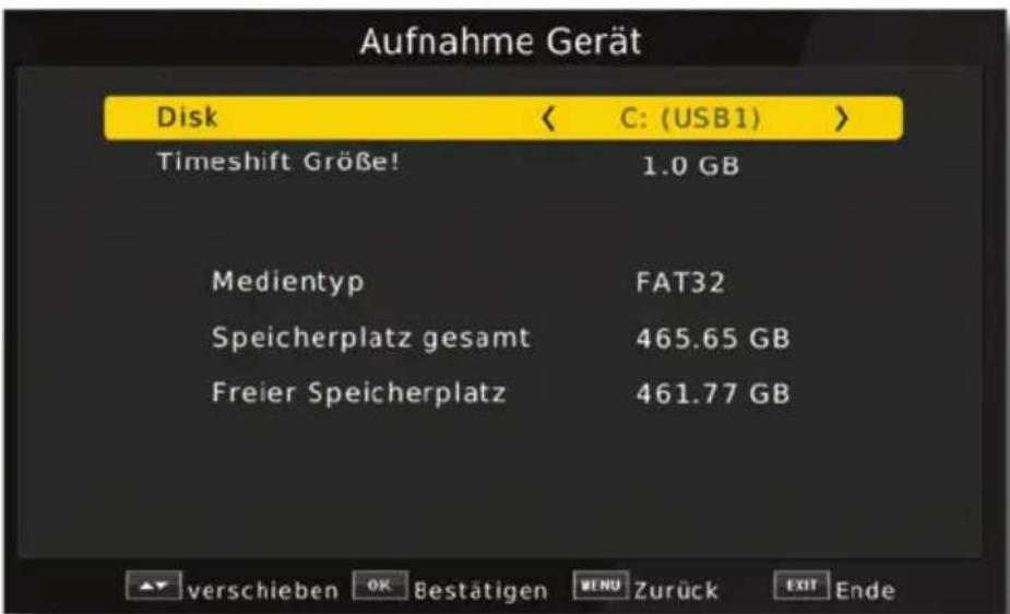 Telestar DigiHD TC 7 - PVR Konfigurieren - 2
