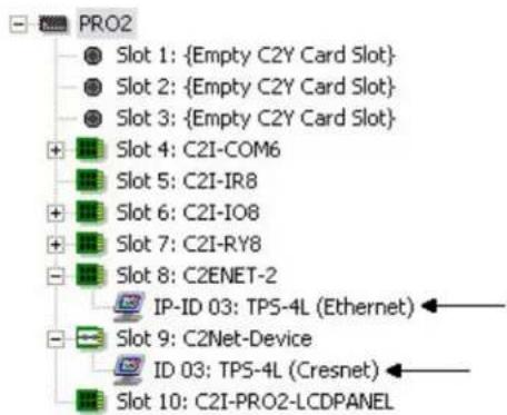 Crestron TPS-4L - C2Net Device, Slot 9 - 1