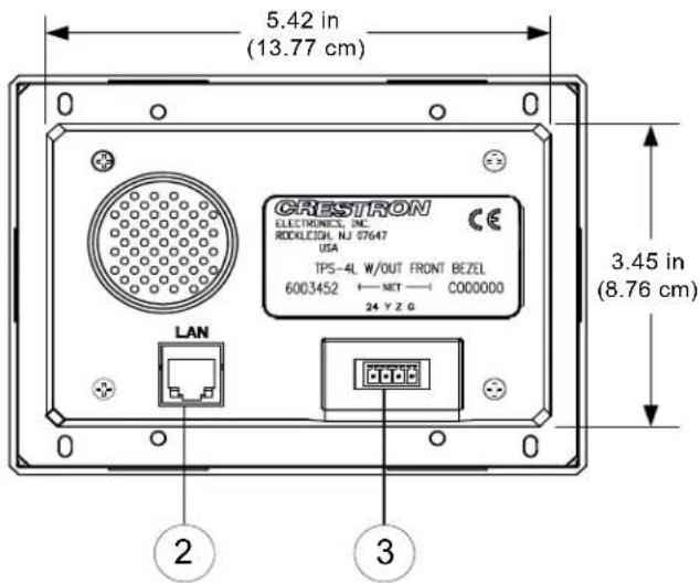 Crestron TPS-4L - Physical Description - 3