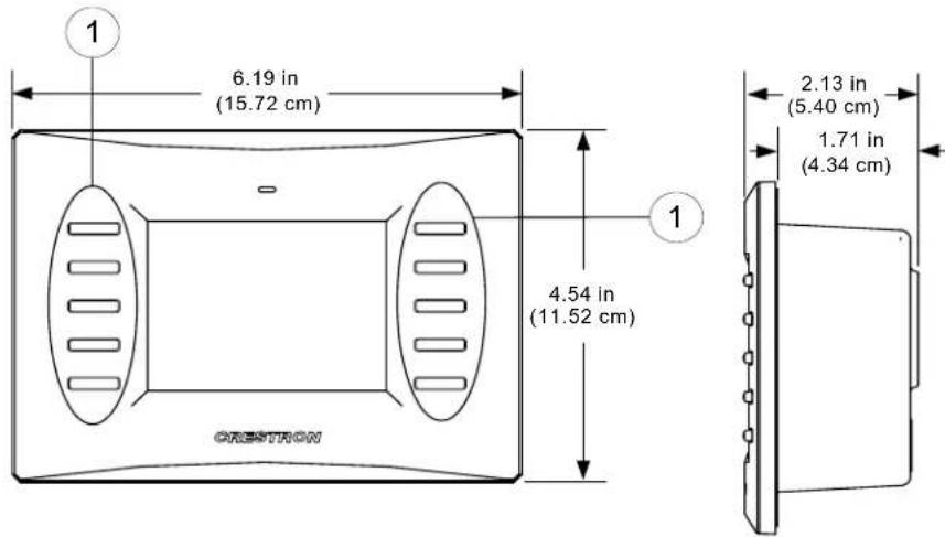 Crestron TPS-4L - Physical Description - 2
