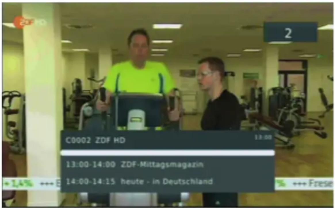 Schwaiger DSR712HD - Bildschirm-Einblendungen bei einem Programm-Wechsel - 1