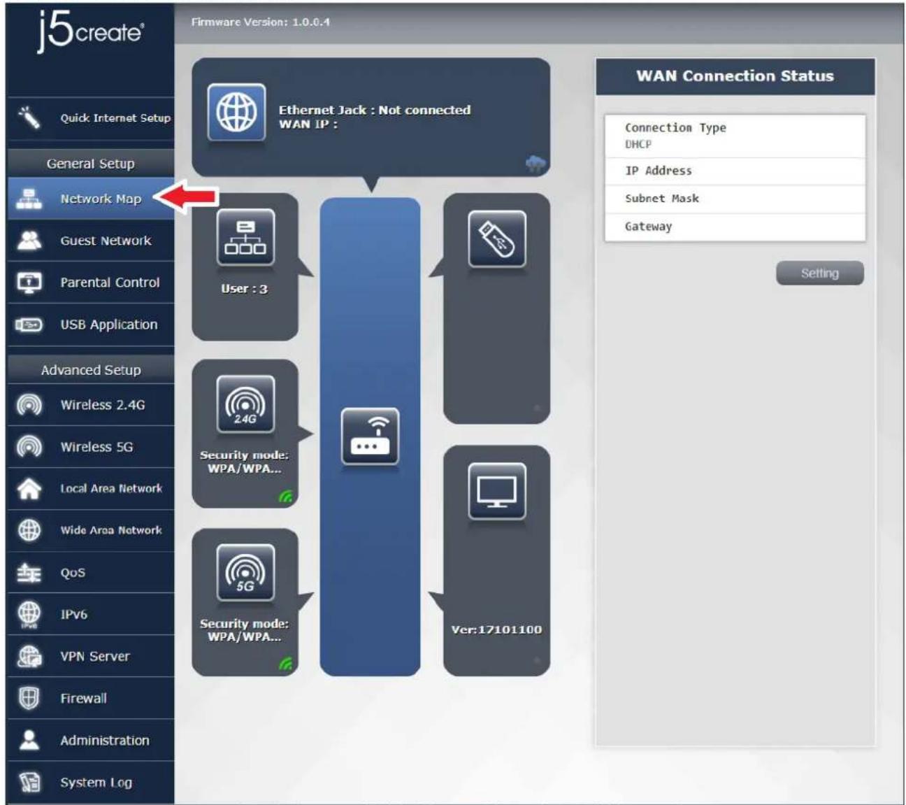j5 create JWR2100 - Description for the network map: - 1
