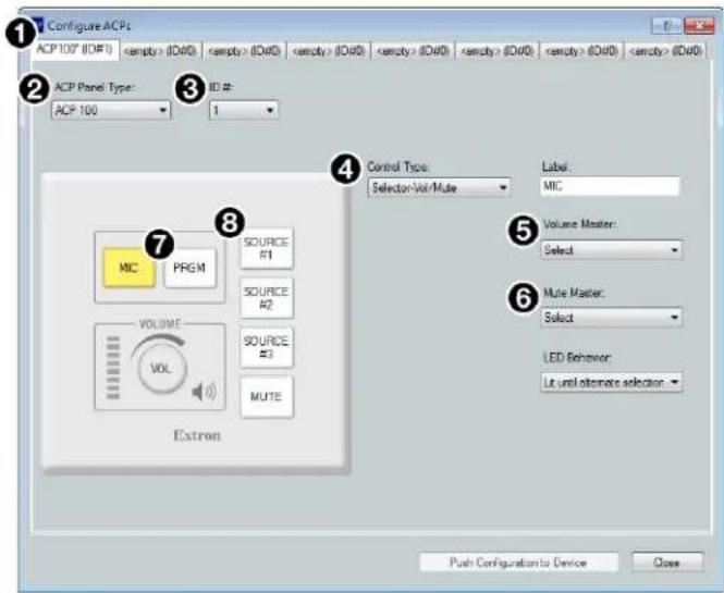 Extron DMP 128 Plus C AT - ACP 100 Configuration Example - 1