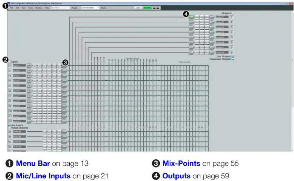 Extron DMP 128 Plus C AT - DSP Configurator Main Workspace - 1