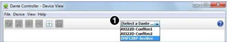 Extron DMP 128 Plus C AT - Renaming the DMP 128 Plus AT in Dante Controller - 2
