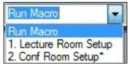Extron DMP 128 Plus C AT - Macros Drop-Down - 1