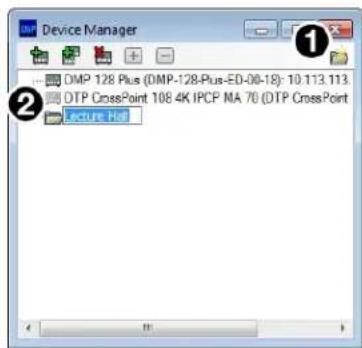 Extron DMP 128 Plus C AT - To arrange devices into a folder: - 1