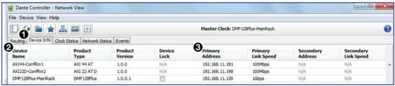 Extron DMP 128 Plus C AT - Finding a Dante Device IP Address - 1