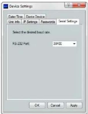 Extron DMP 128 Plus C AT - Serial Settings - 1