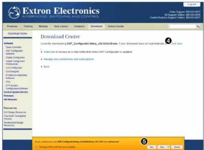 Extron DMP 128 Plus C AT - Downloading and Installing DSP Configurator - 3