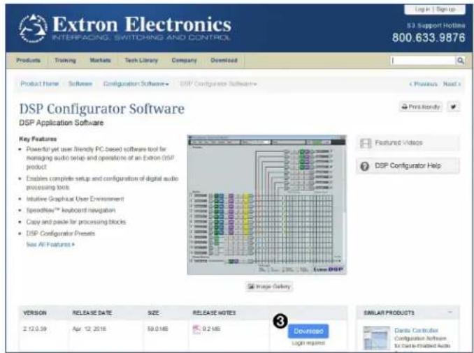 Extron DMP 128 Plus C AT - Downloading and Installing DSP Configurator - 2