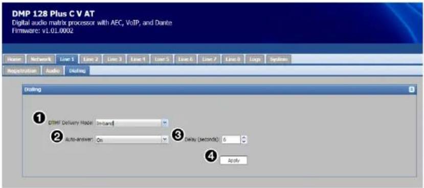 Extron DMP 128 Plus C AT - Dialing Page - 1