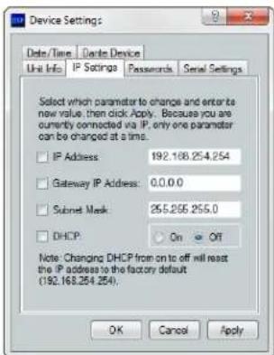 Extron DMP 128 Plus C AT - IP Settings - 1