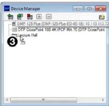 Extron DMP 128 Plus C AT - To arrange devices into a folder: - 2