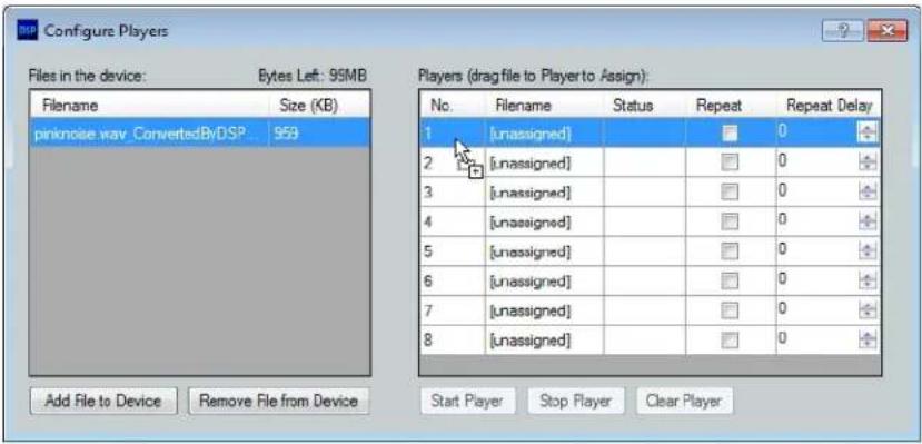 Extron DMP 128 Plus C AT - To assign an audio file to a player: - 1