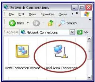 Network Connections File Edit View Favorites Tools Back Search Address Network Connections Go New Connection Wizard Local Area Connection