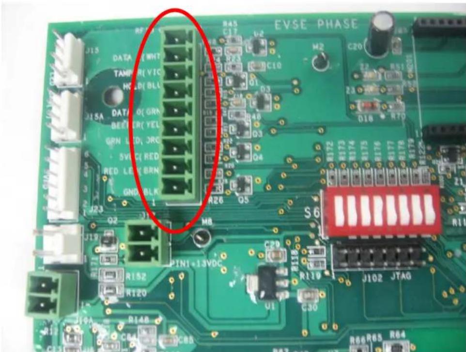 R45 C17 Q2 EVSE PHASE M2 C20 TAMP( VIC ) HOLD BLU Q1 Q3 DATA: 0 (GRN) BEETER (YEL) GRN LED, JRC 5VDC (RED RED LED BRN) GND BLK Q2 Q5 R26 S6 R119 R102 JTAG R152 R120 PIN1-13VDC C29 R118 Q1 C30 R66R65 R64