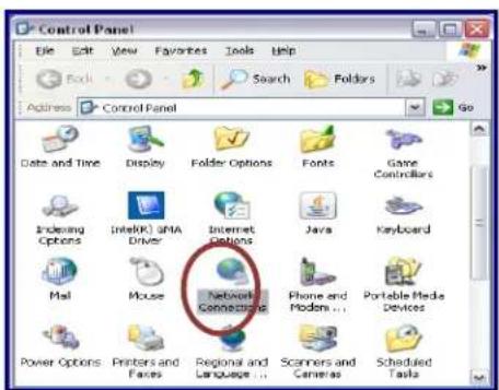 Control Panel File Edit View Favorites Tools Help File Search Folders Address Control Panel Go Date and Time Display Folder Options Fonts Game Options Inlet(R) sFA Driver Internet Options Java Keyboard Mail Mouse Network Connecting Phone and Models Portable Media Devices Power Options Printers and Faces Regional and Language Scanners and Cameras Scheduled Tasks