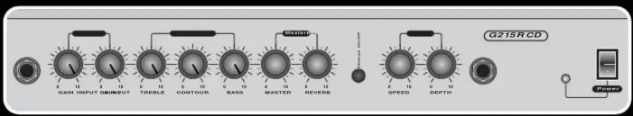 G215R CD DAIN INPUT GBRINUT TIBBLE BASO MASTER REVERB SPEED DEPTH Power