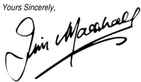 Yours Sincerely, Jim Masshaeel