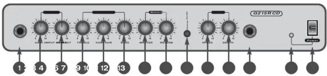 G218R CD GAIN INPUT GAIN INPUT TICLE COUTUR BASS METER RECORD SFLCD DEATH 1 3 4 5 7 9 10 12 13 GAMM SHELD Power