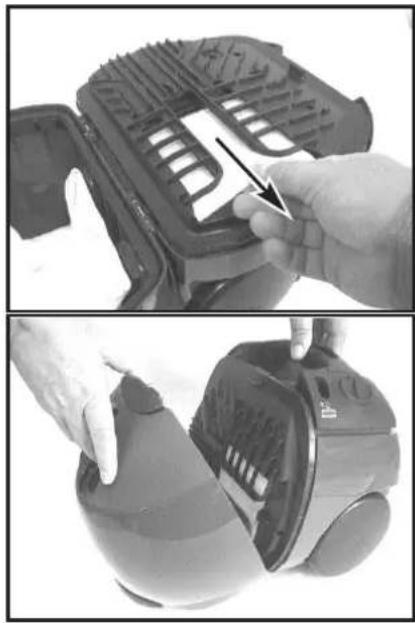 FAKIR Prestige 1900 - Changing the motor protection filter - 1
