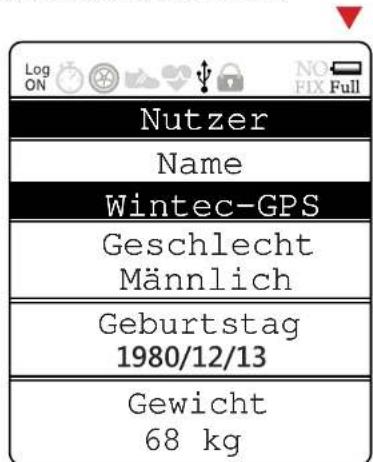 Wintec WSG-2000 - - Nutzereinstellungen - 1