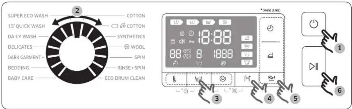 SAMSUNG EcoBubble WW90J5456FX - Simple steps to start - 2