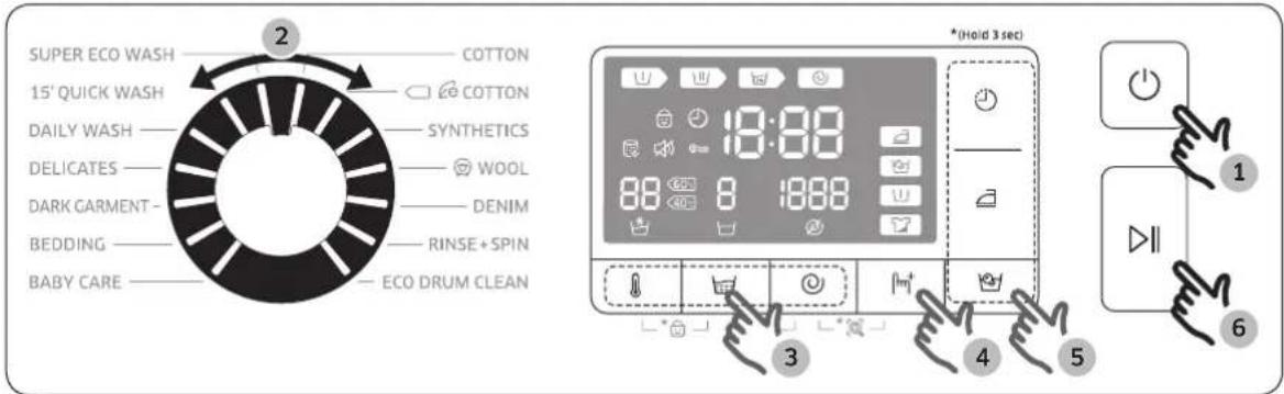 SAMSUNG EcoBubble WW90J5456FX - Simple steps to start - 1