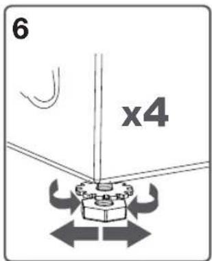 ProAction WMDF610 - Adjusting the feet - 6