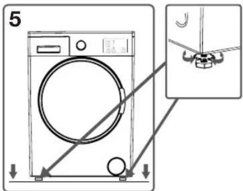ProAction WMDF610 - Adjusting the feet - 5