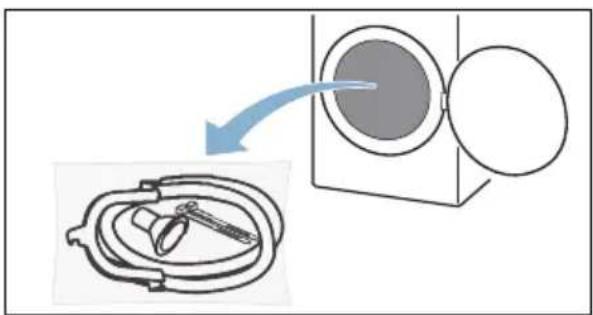 BOSCH WTW87561GB - Connect the drain hose as follows: - 1