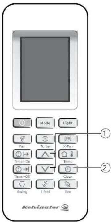 KELVINATOR KSV26CRE - Setting the clock - 1