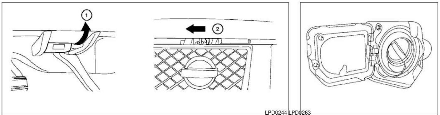 NISSAN Titan (2009) - HOOD FUEL-FILLER DOOR - 1